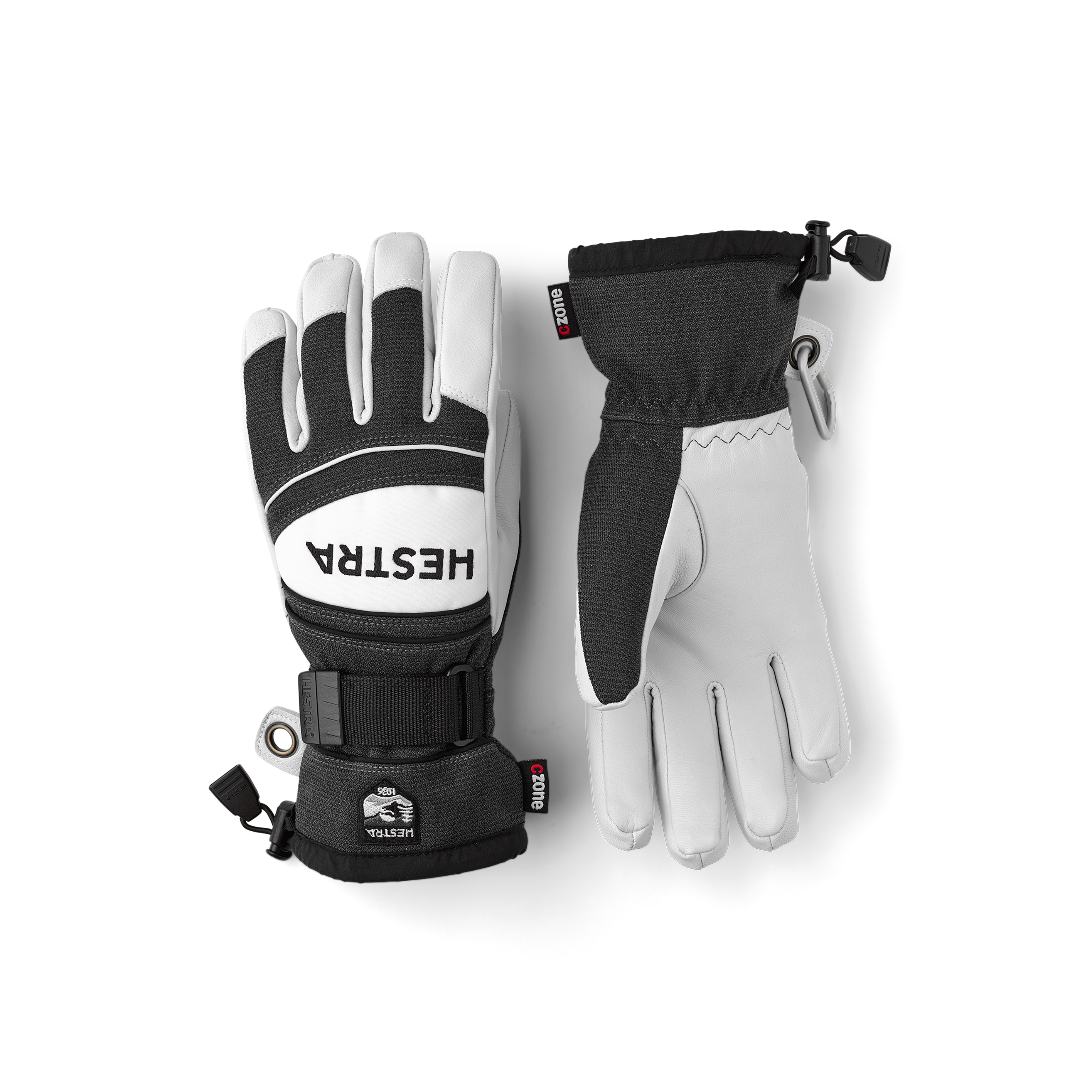 Hestra グローブ サイズ4 ホワイト/ブラック Army Leather Coach CZone - 5 finger – Hestra Gloves