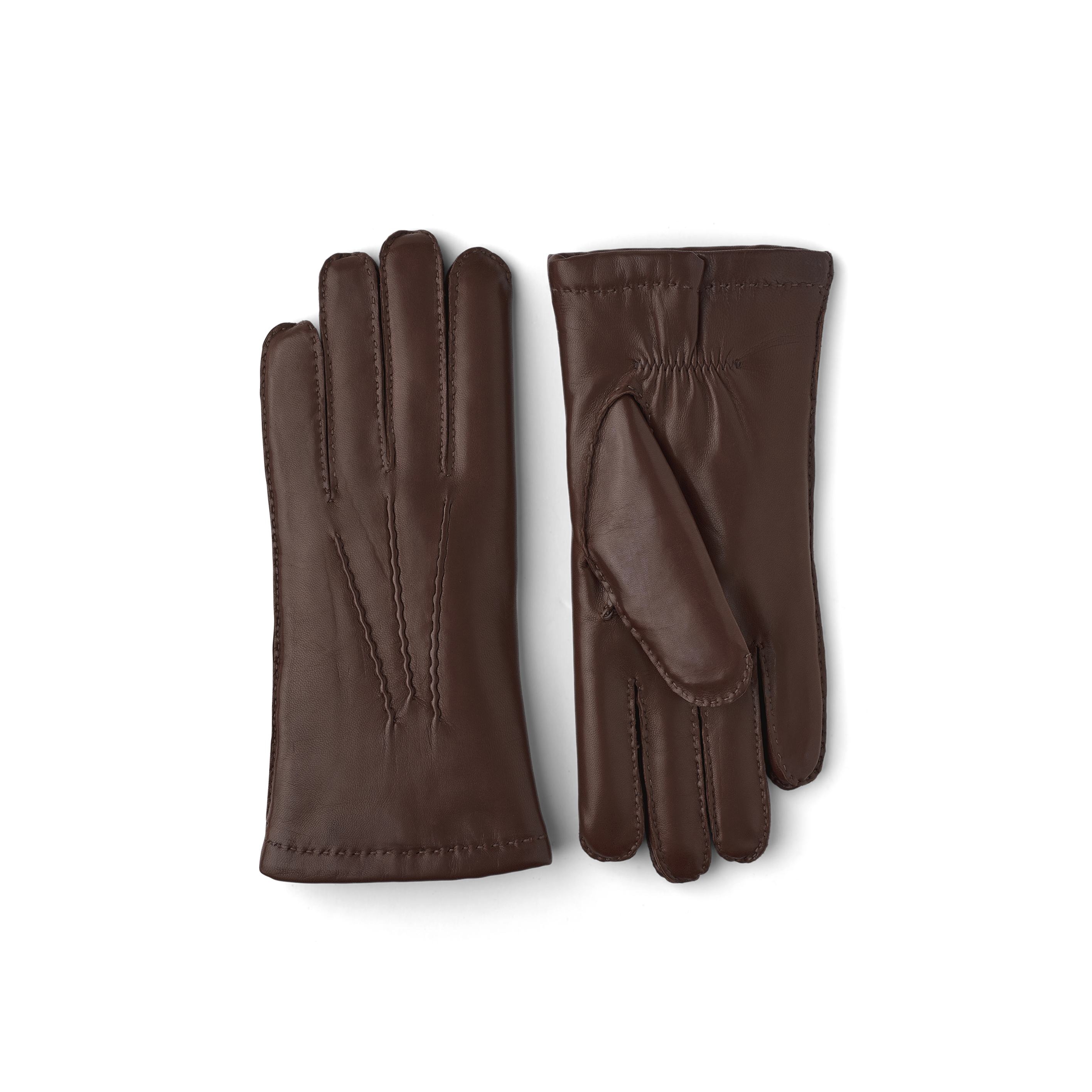 Brown hand-sewn hairsheep leather glove