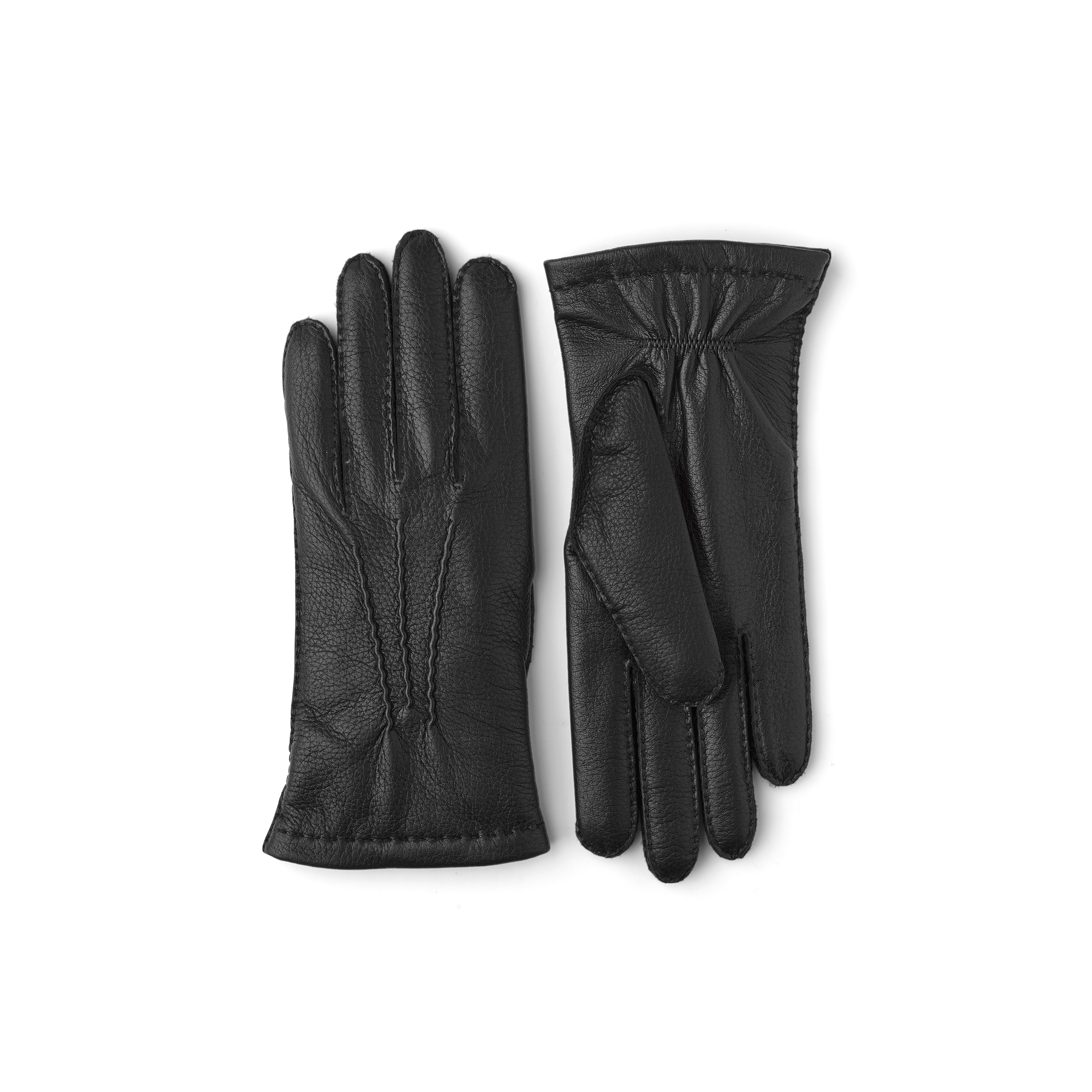 Black hand-sewn elk leather glove
