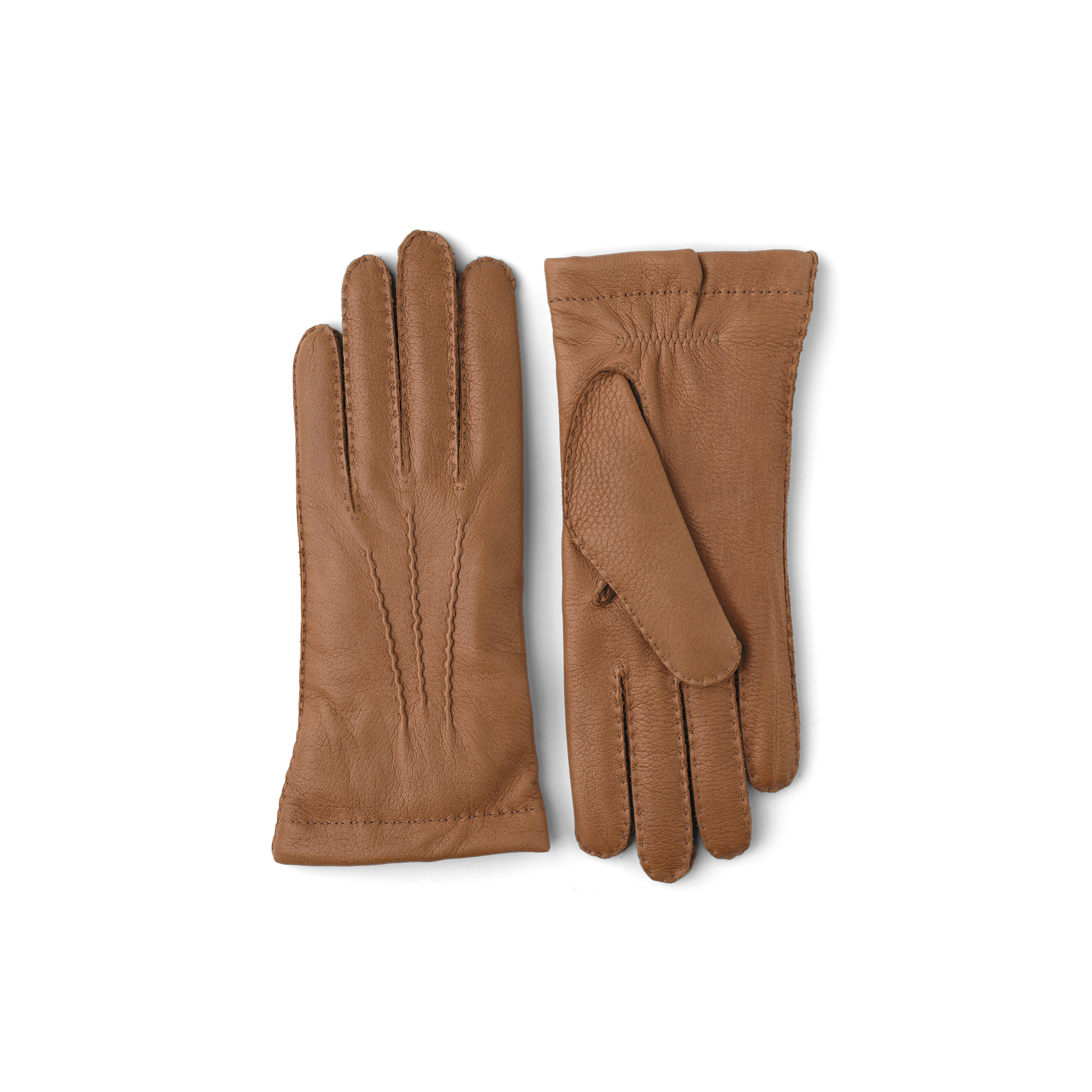 Light brown hand-sewn elk leather glove