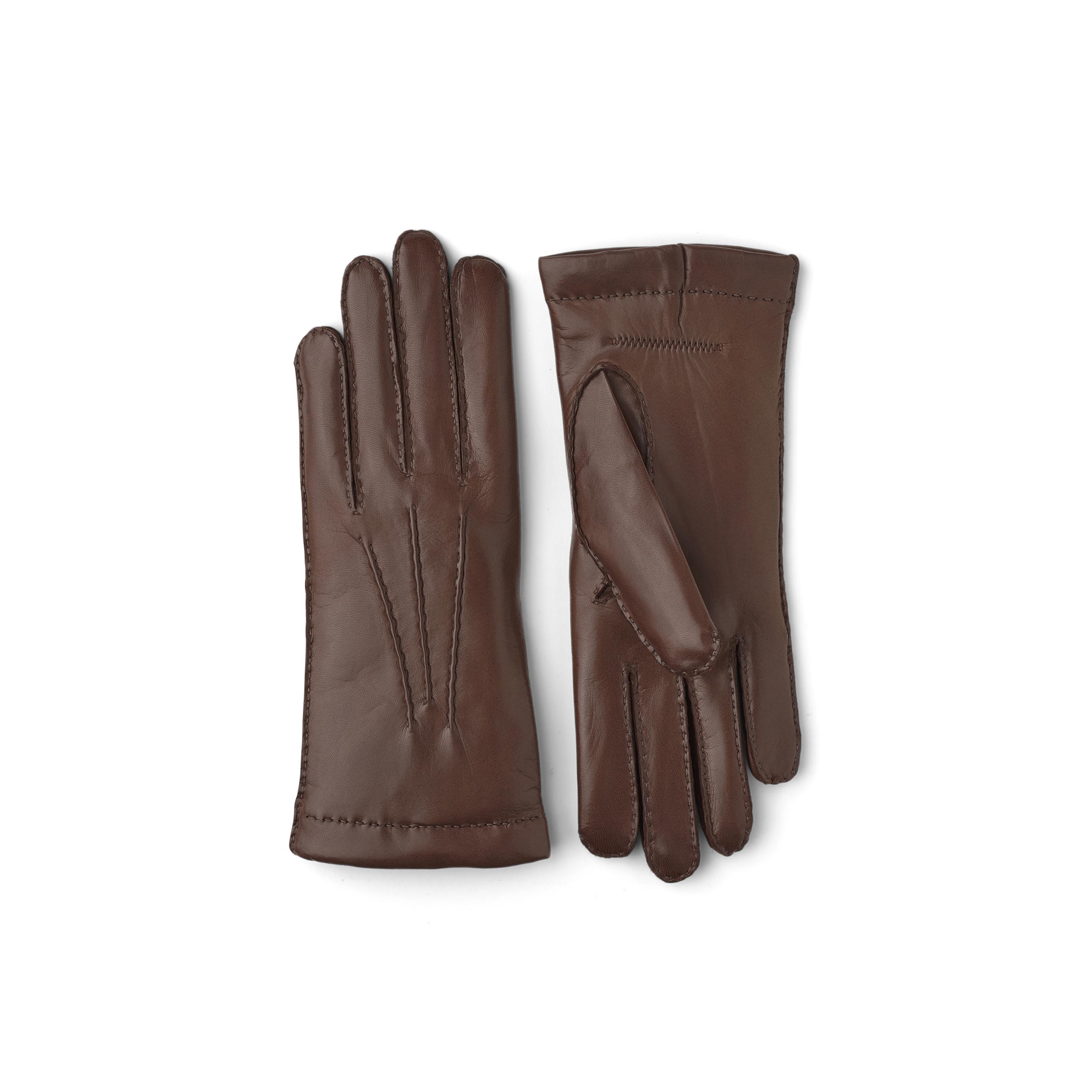 Brown hand-sewn hairsheep leather glove