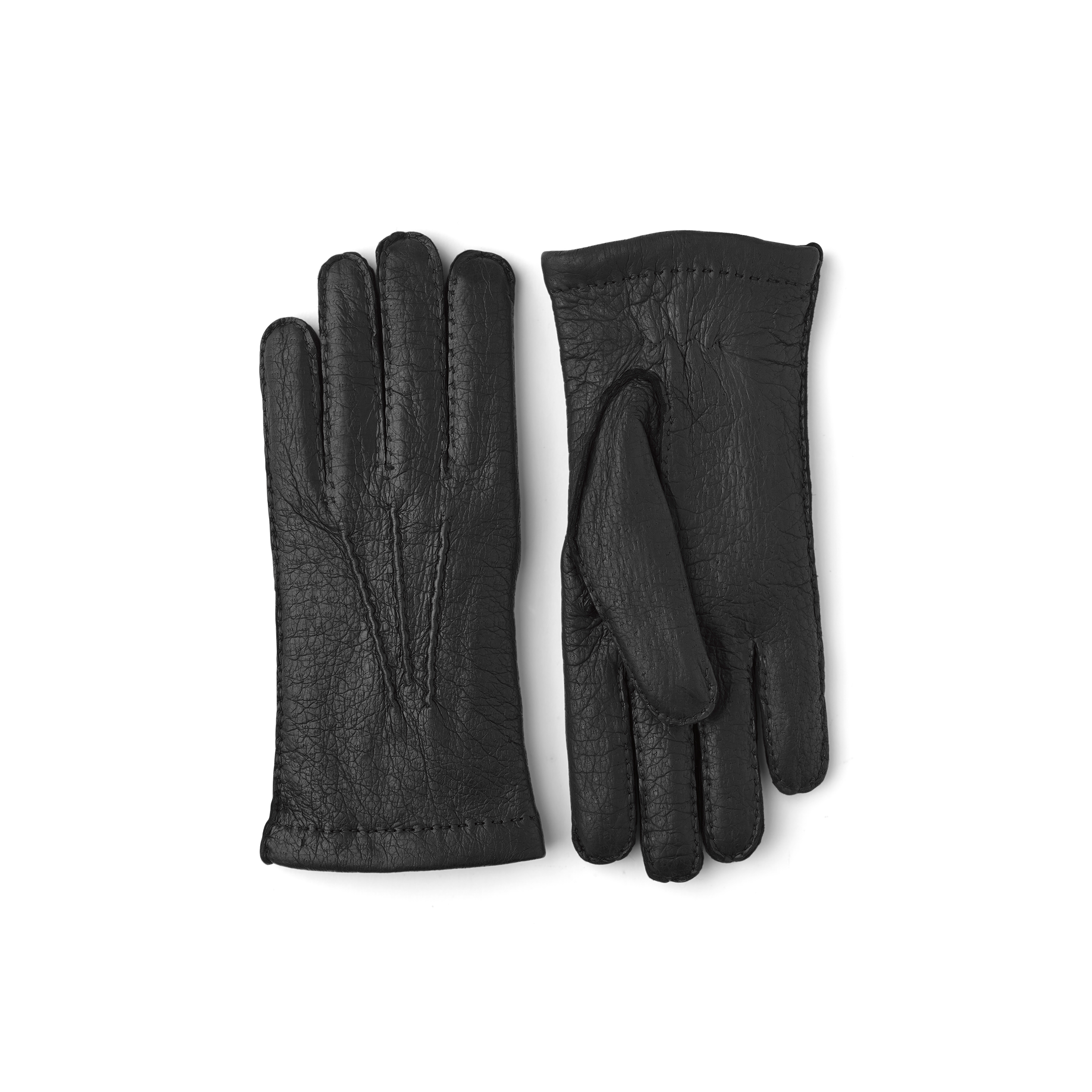 Black hand-sewn peccary leather glove
