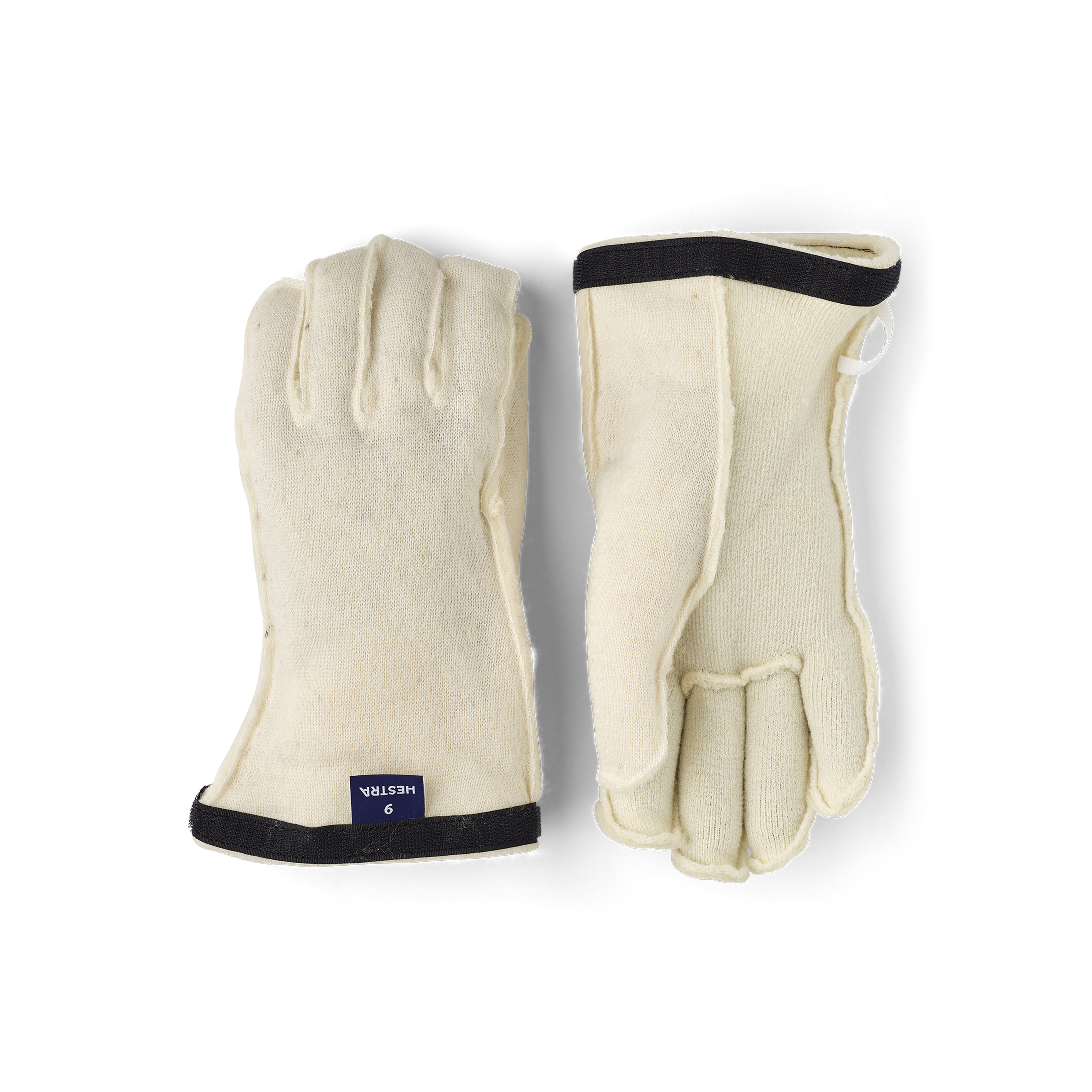 White machine-sewn liner glove